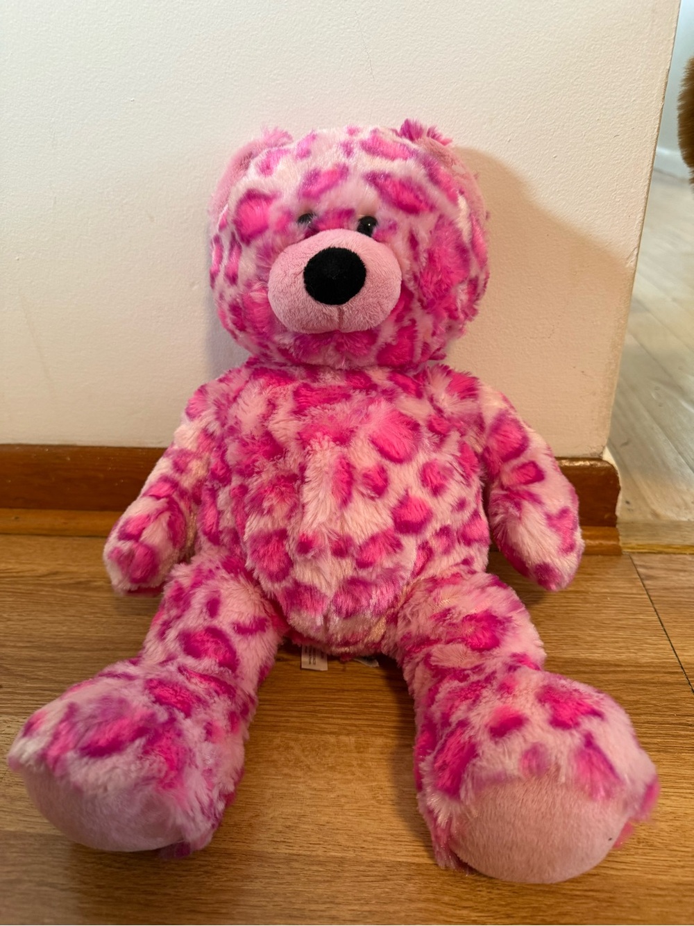 Ganz Pink Bear Cherie Plush HV9205 Leopard Print